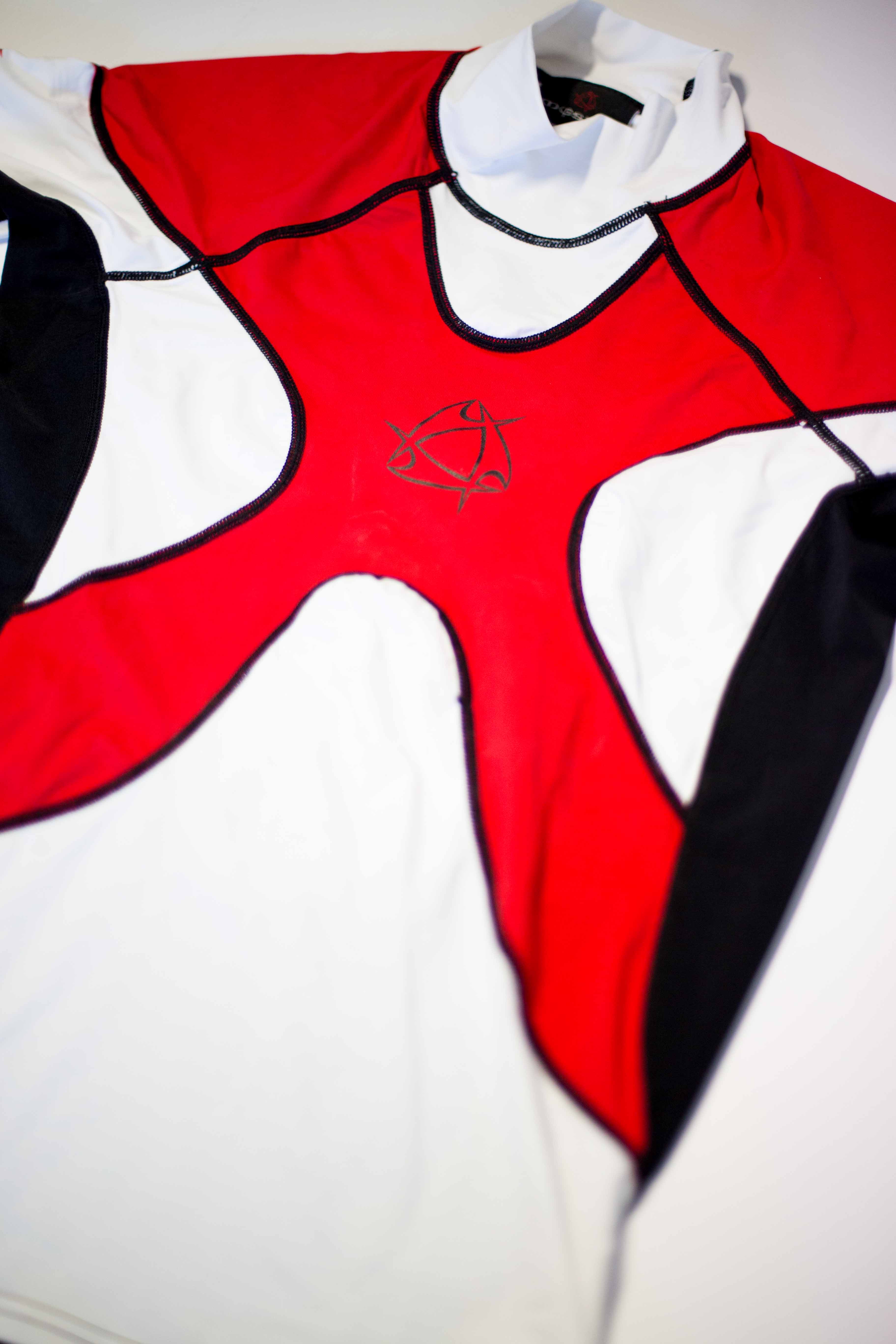 Mystic Matrix Lycra Vest S/S white/red M