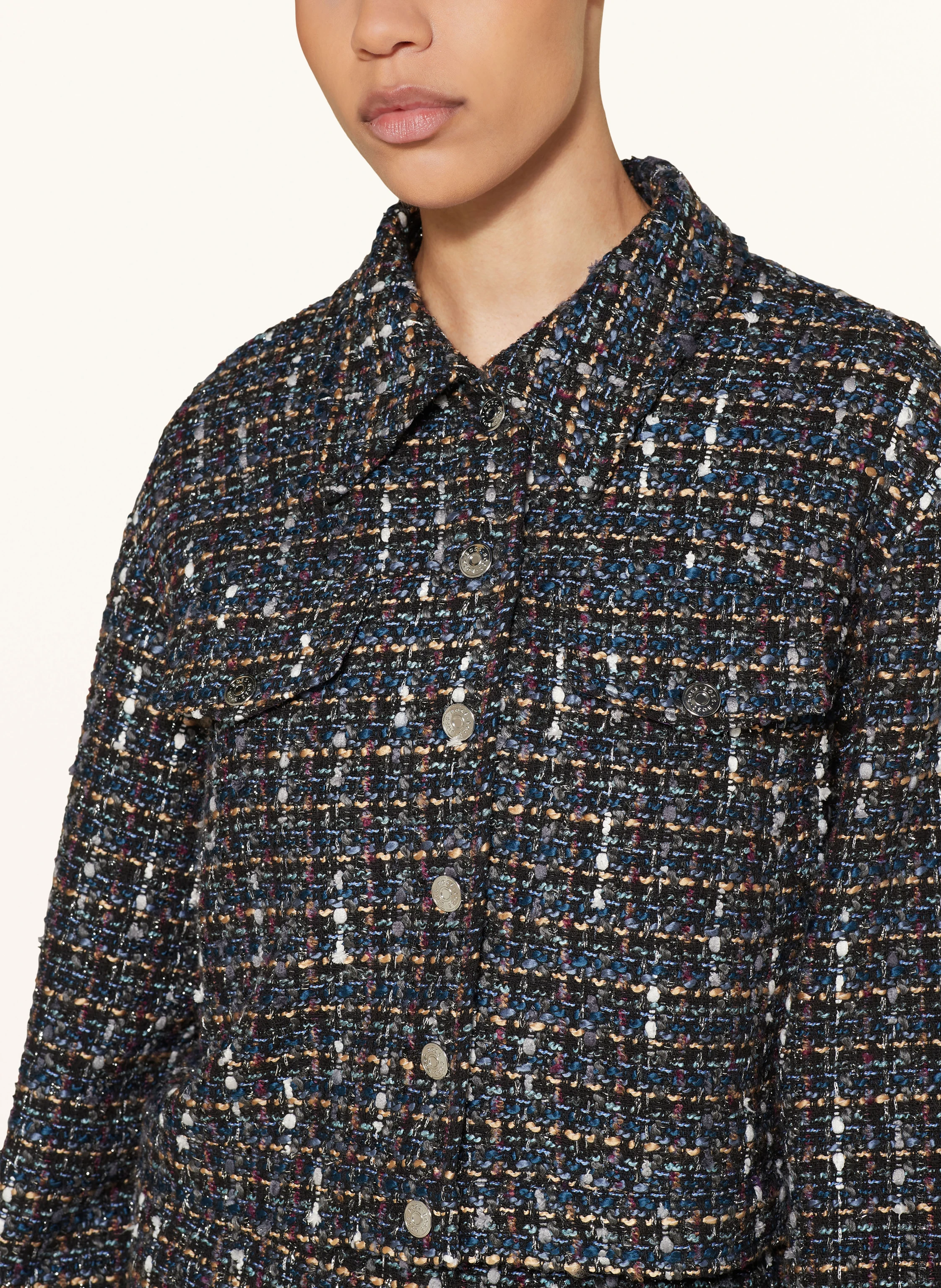 BOSS Tweed-Blazer JANDRA mit Glitzergarn