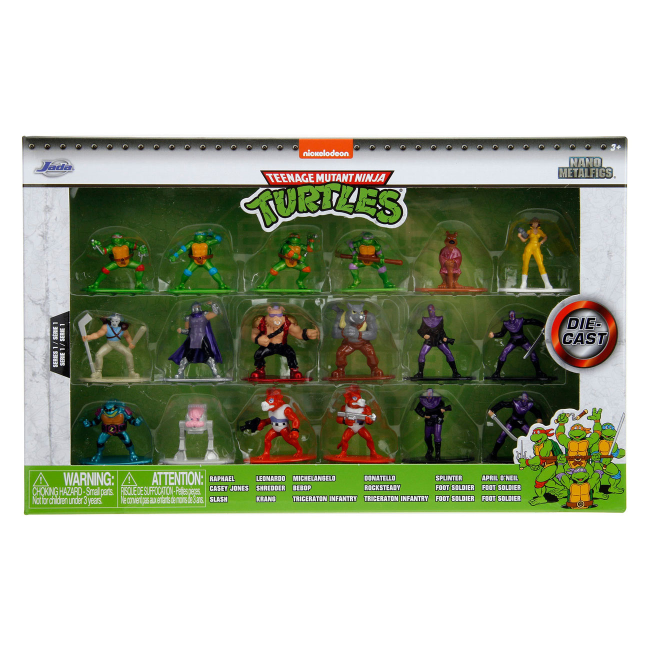 Jada Metalfigs Die-Cast Teenage Mutant Ninja Turtles Wave 1, 18st.