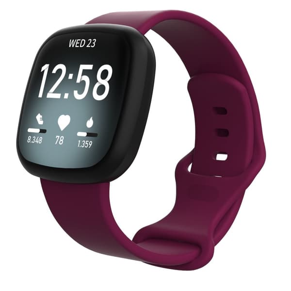 INF Fitbit Versa 3/Fitbit Sense armbånd silikon Burgundy (S)