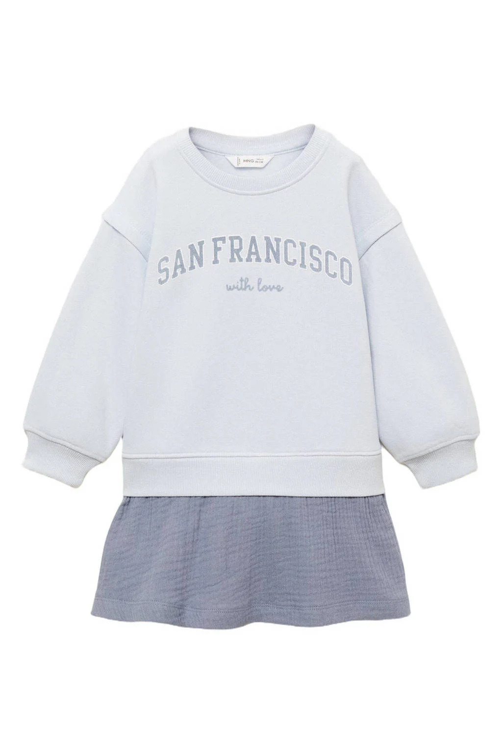 Mango Kids sweatjurk lichtblauw