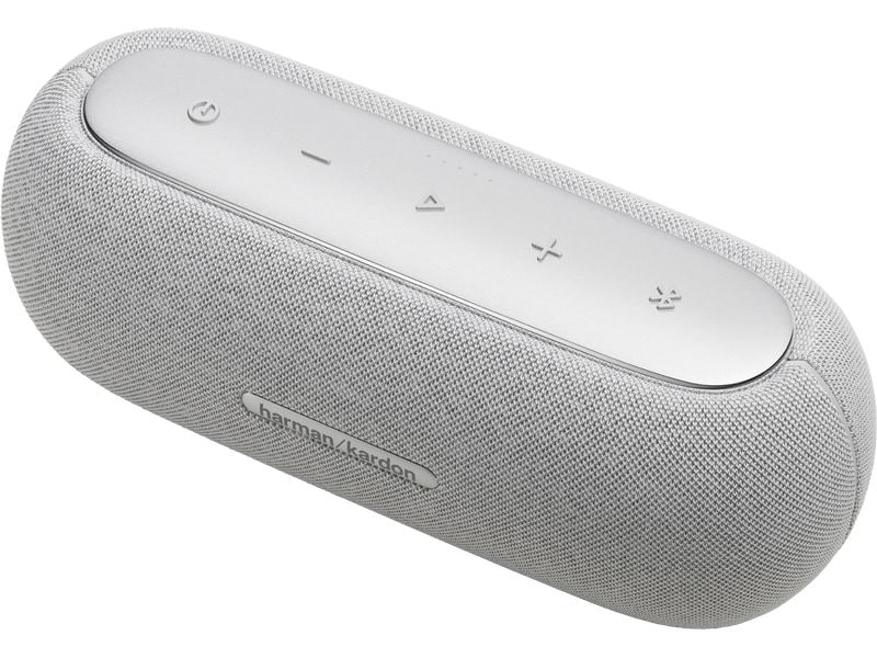 Harman/Kardon Lautsprecher Luna Grau Eleganter tragbarer Bluetooth-Lautsprecher mit 12 Stunden Spielzeit