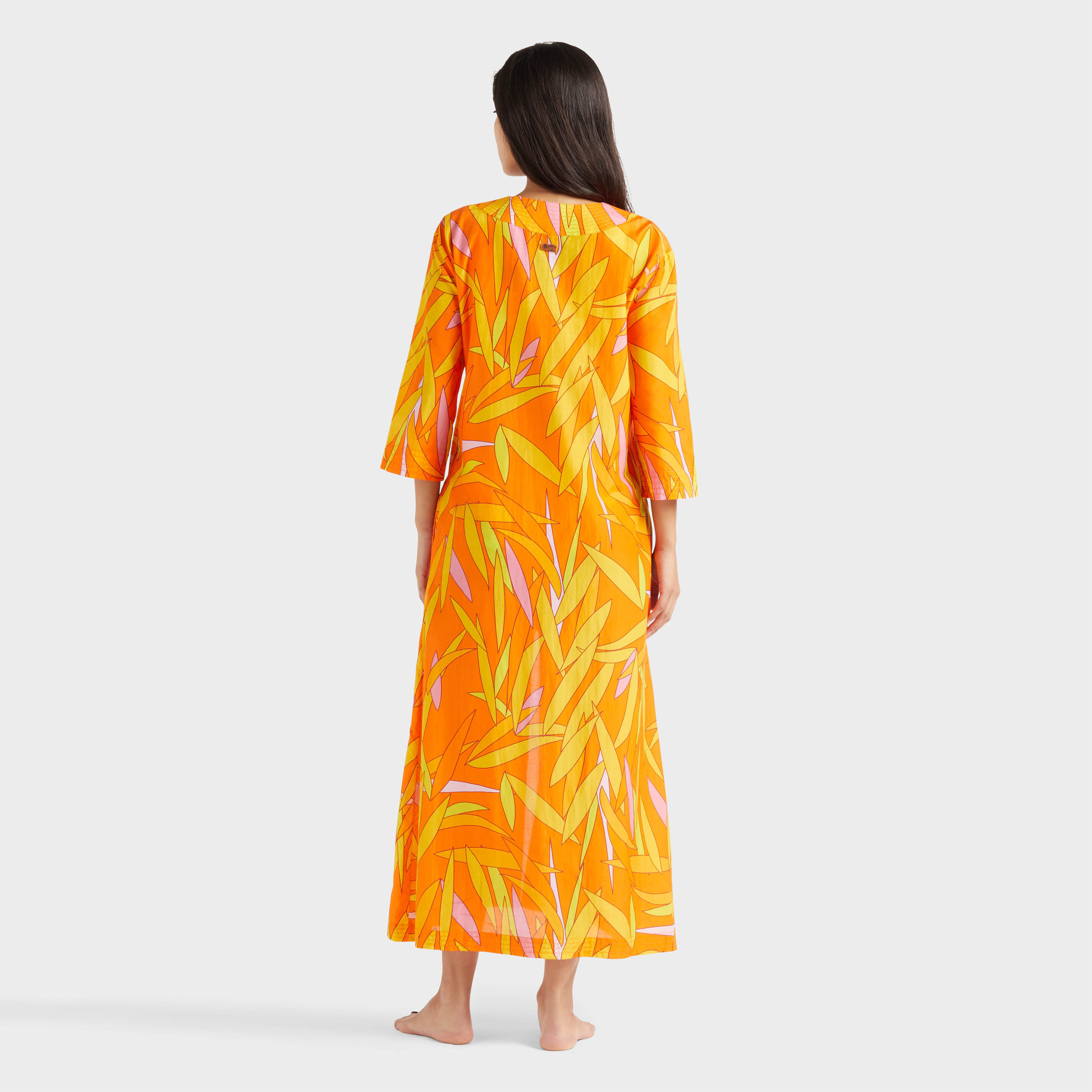 Caftan en coton et soie femme Madrague
