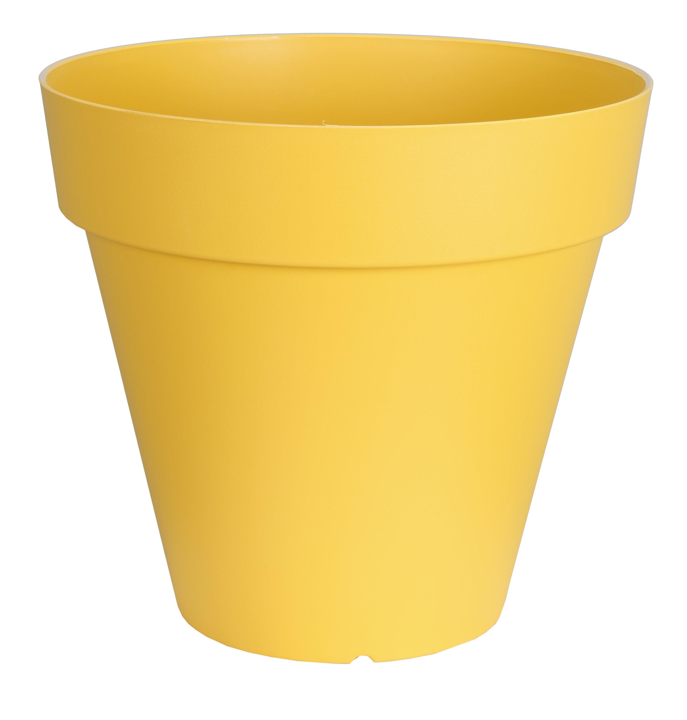 POT PATIO ROND D.40CM JAUNE 25L