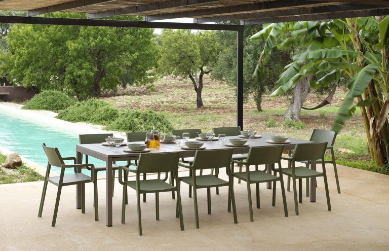 Nardi Rio uitschuifbare tuintafel 210/280x100 Bianco