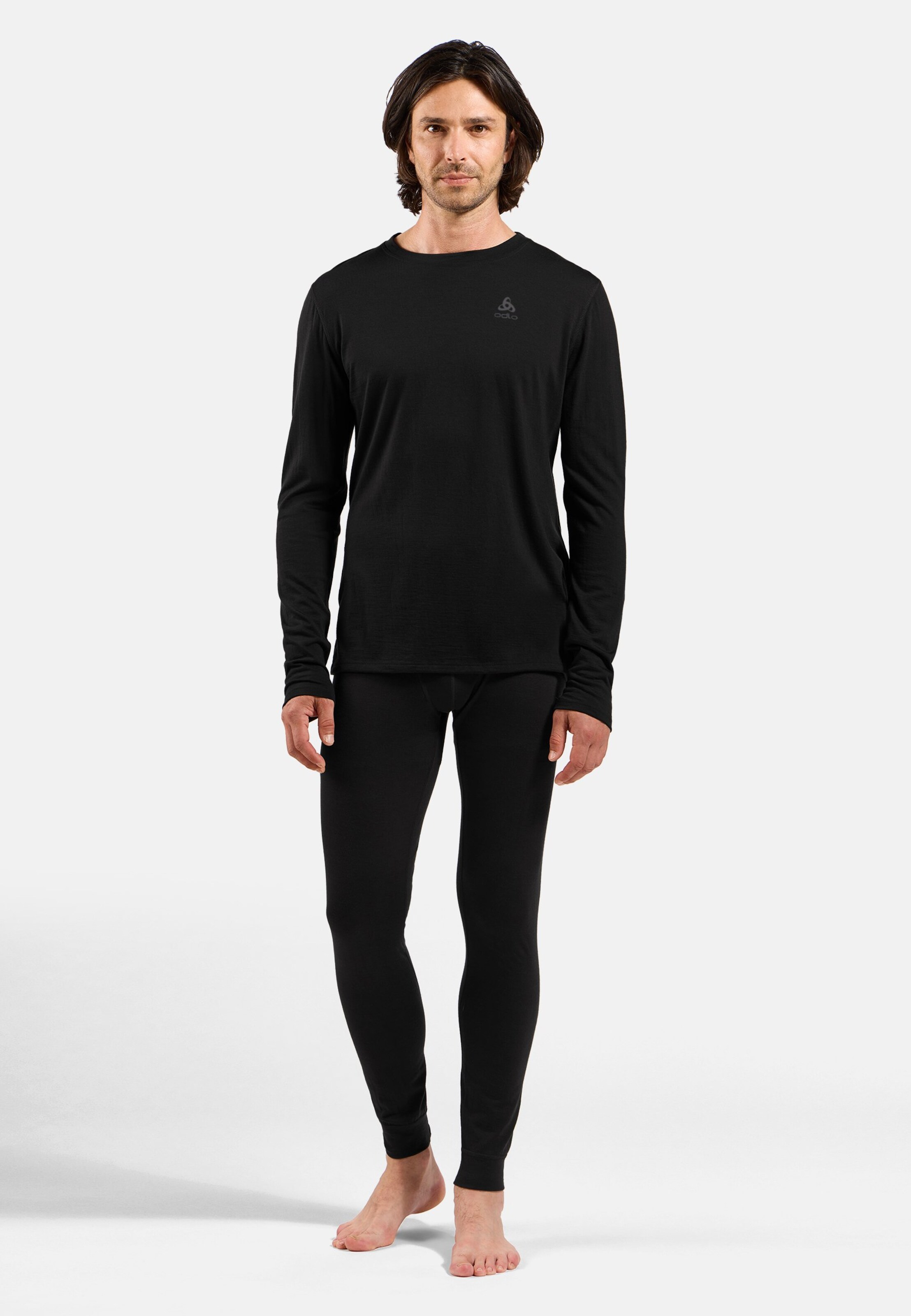 Natural Merino 160 Base Layer Langarmshirt in black