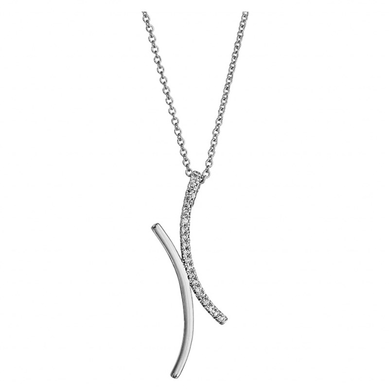 Collier croisé - Argent et oxydes