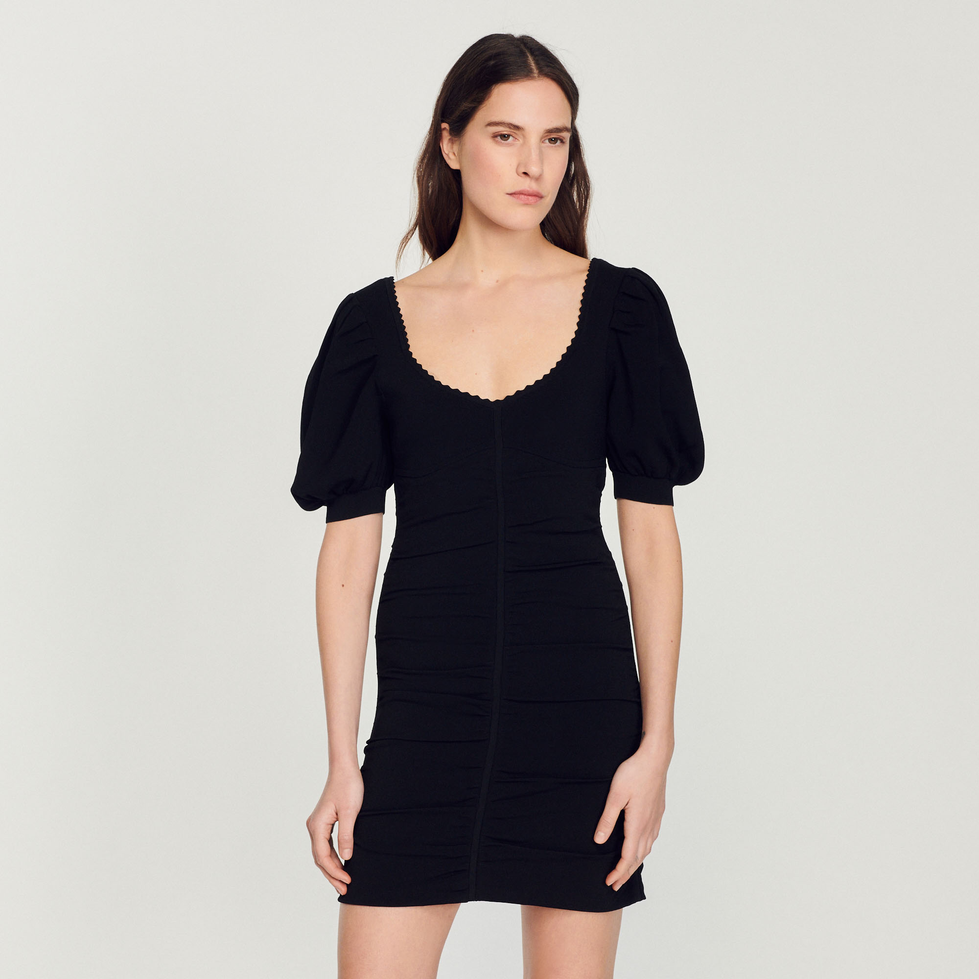 Robe froncee en maille