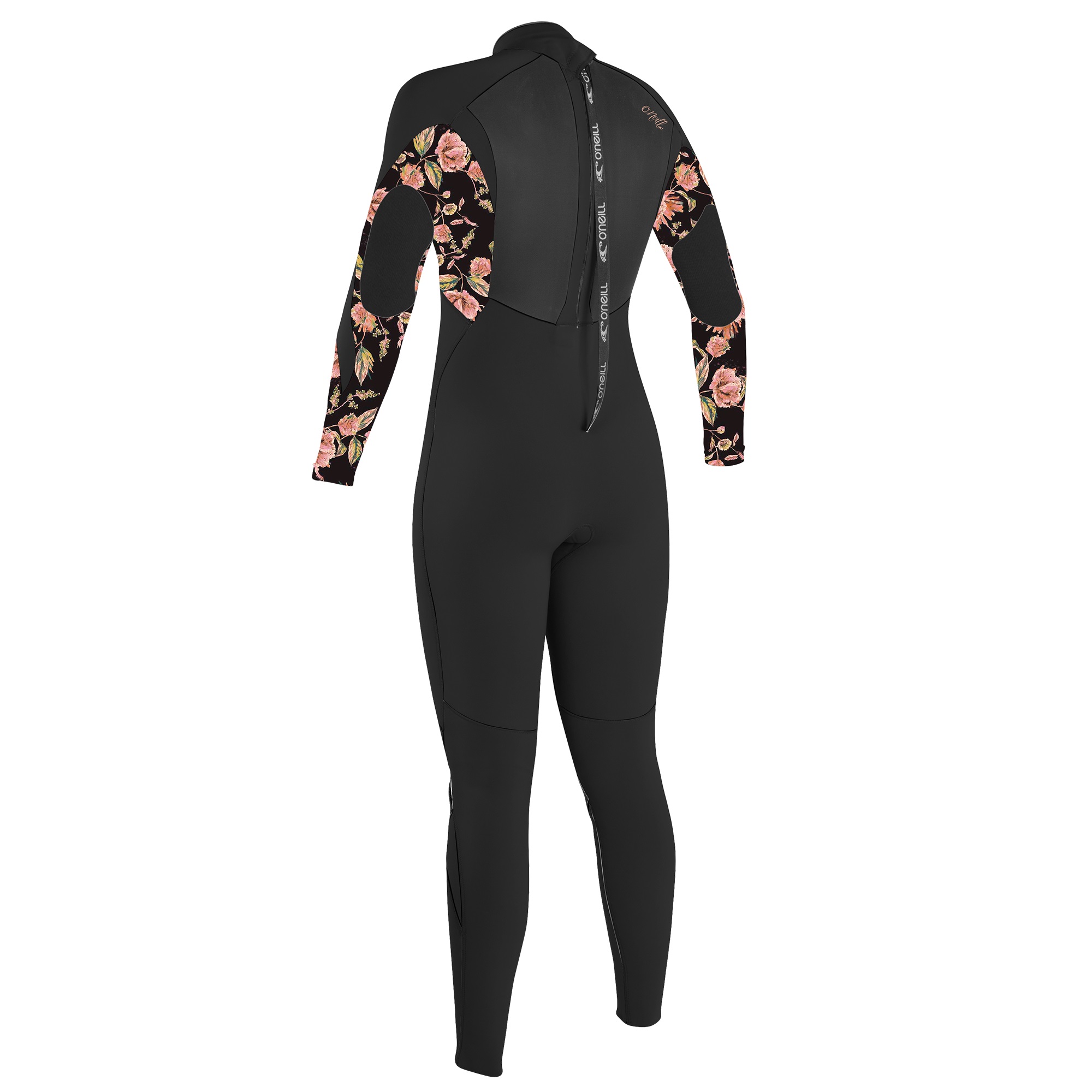 O'Neill Girl Epic 5/4 Back Zip - Full - Black/Floral 8 ans