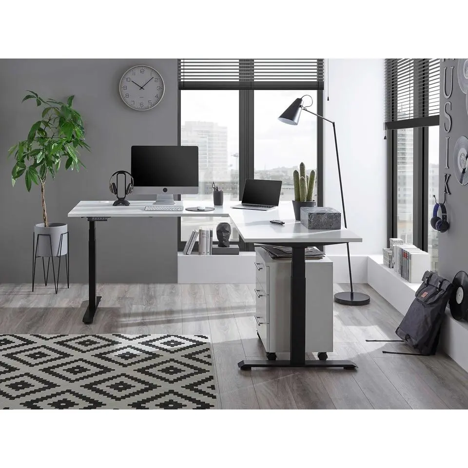 Ladeblok Ben - 3 lades - met wielen - wit