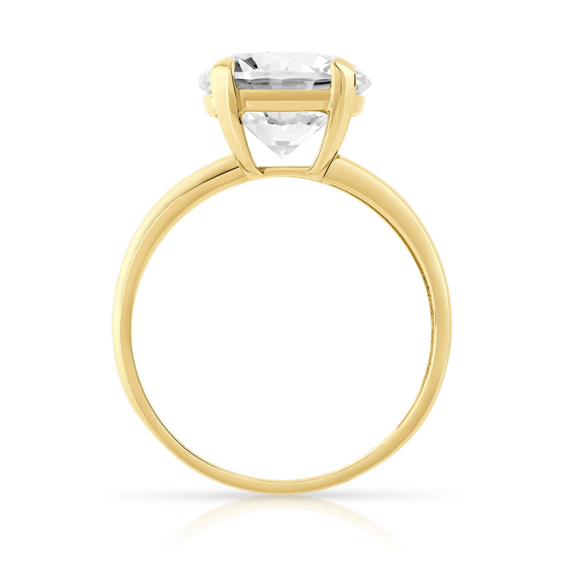 Bague or 375 jaune zirconia