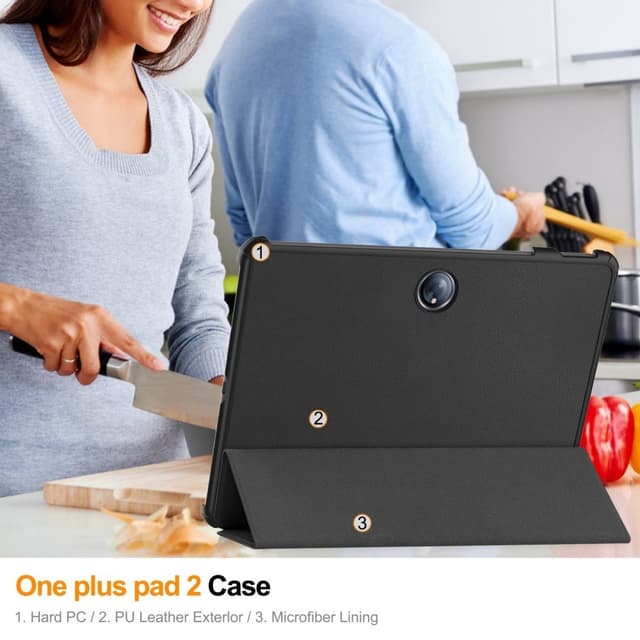 SKALO OnePlus Pad 2 Trifold Flip Cover