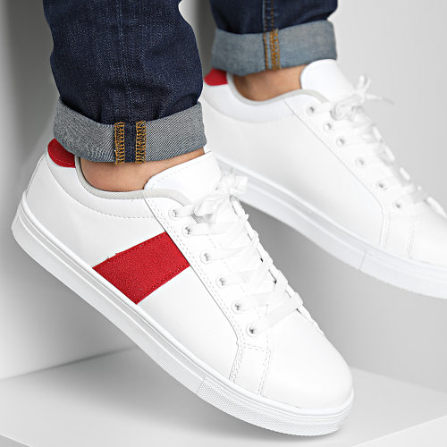Baskets 027 Blanc Rouge