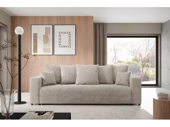 Canapé convertible mit Bettkasten EVORA Beige