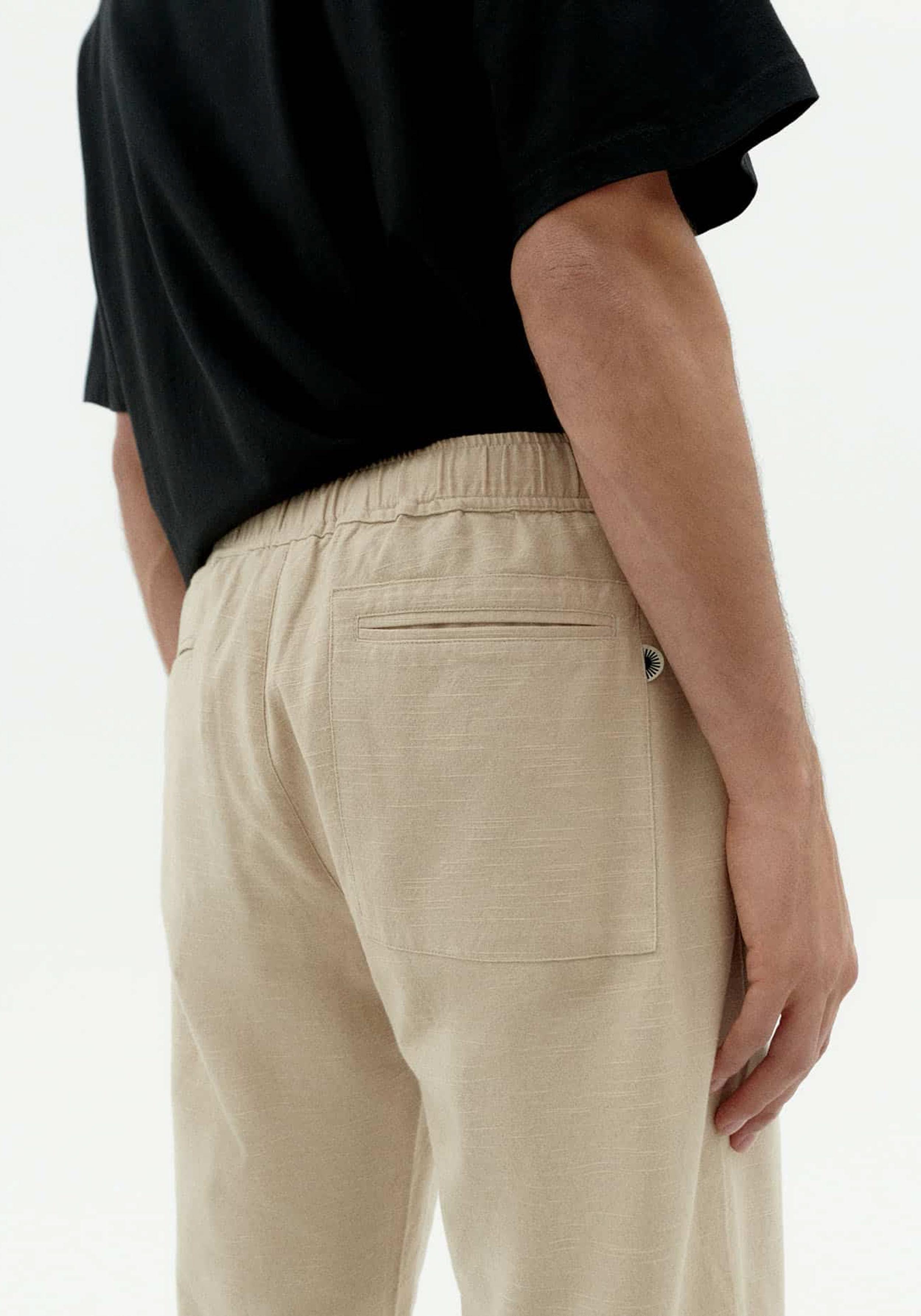 Thinking Mu Hose Light Travel Pants Oatmeal Ecru