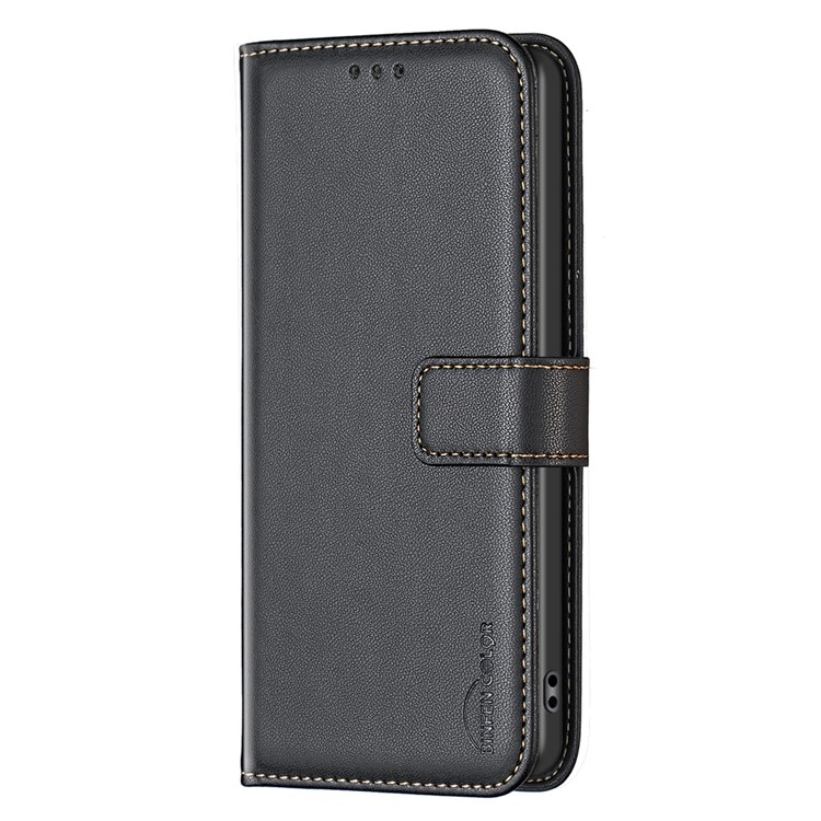 Samsung Galaxy A26 / A17 Leder Tasche Flip Cover mit Kartenfächer - Schwarz
