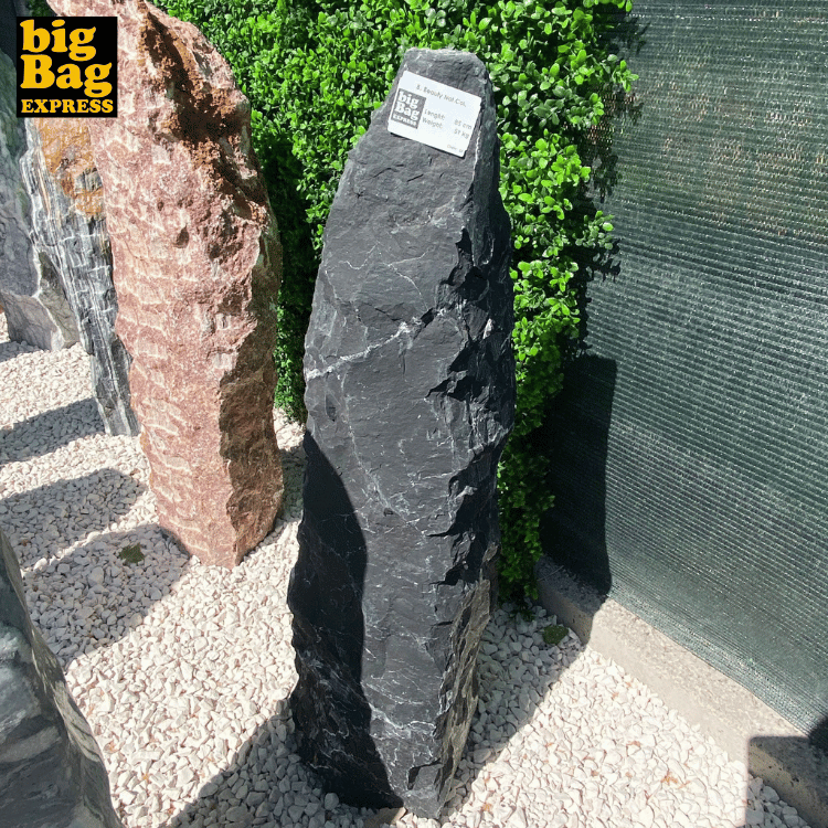 Monolithe Décoratif de Jardin en Marbre Black Beauty Nat Col 85cm
