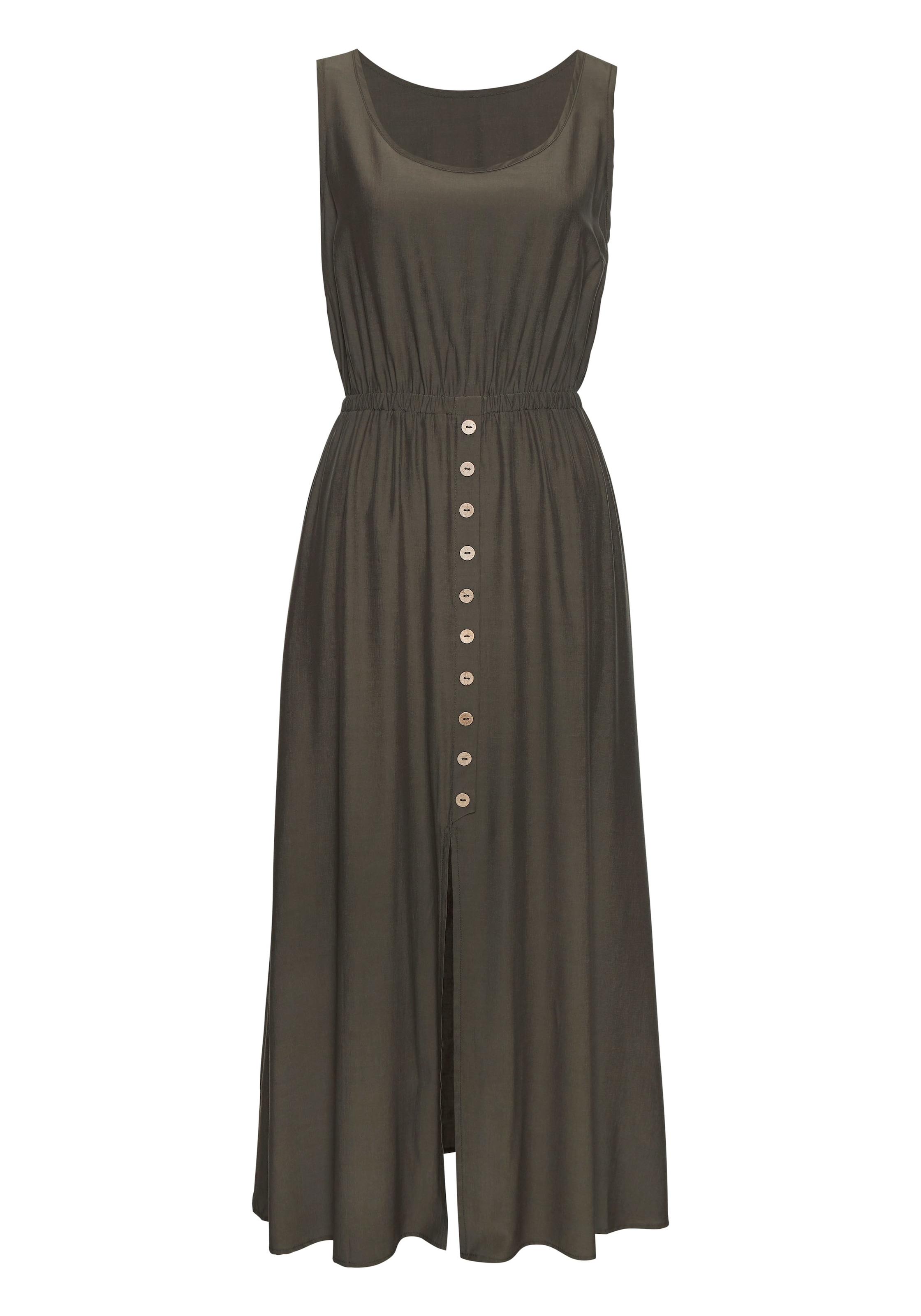 LASCANA Maxikleid mit Zierknöpfen, Sommerkleid, modisch