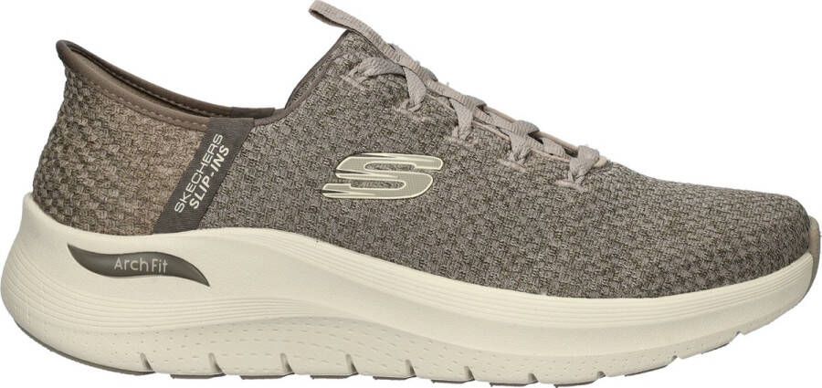 Skechers Hands Free Slip-Ins Arch Fit Summit heren sneaker Taupe