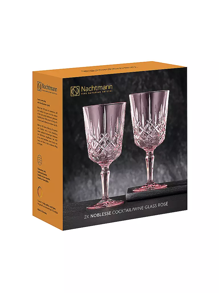 NACHTMANN Cocktail- / Weinglas 2er Set 355ml NOBLESSE Rose rosa