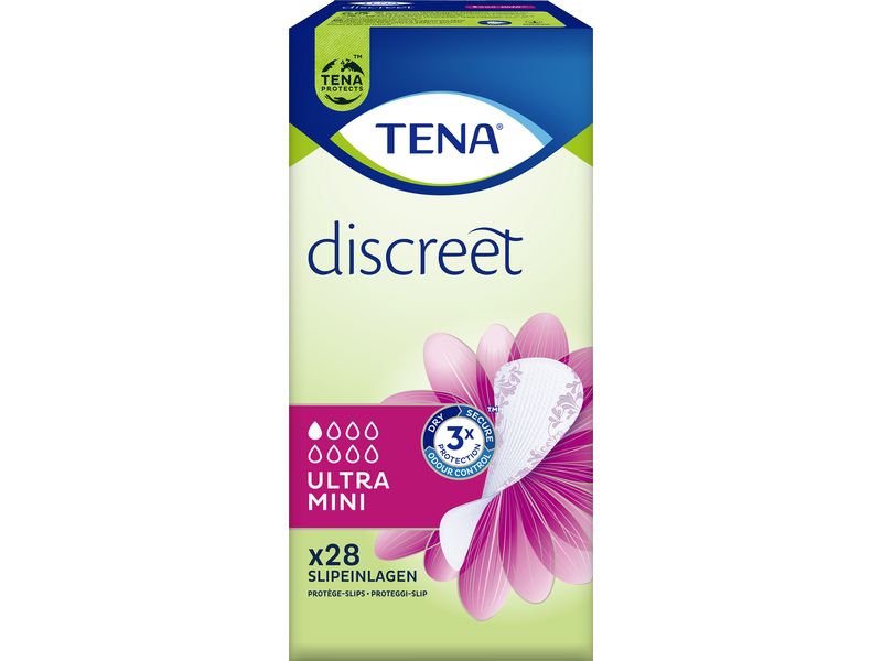 Tena Inkontinenz Einlagen Discreet Ultra Mini 28 Stück Einlagen bei leichter Blasenschwäche und gelegentlichem Tröpfeln