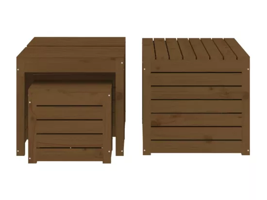 Prolenta Premium - Ensemble de boîtes de jardin 4 pcs marron miel bois pin massif