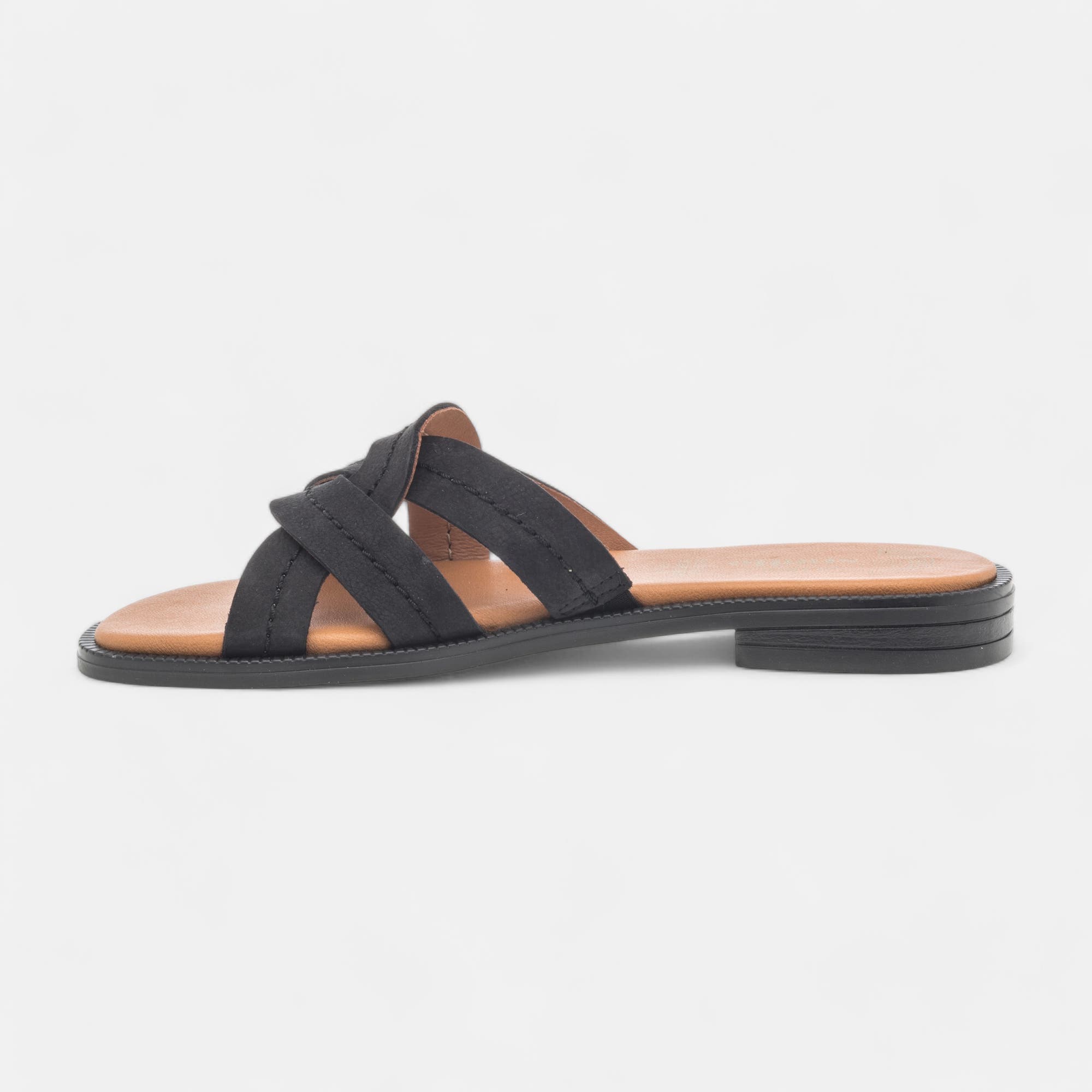 Mules Femme en cuir noir