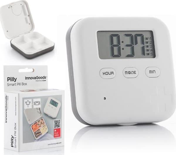 InnovaGoods Smart Elektronisk Pilleboks Vekkerklokke InnovaGoods