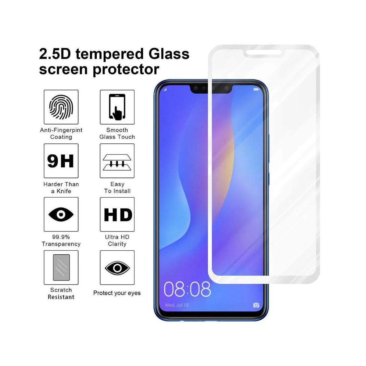 Huawei P SMART PLUS 2019 Skjermbeskytter Skärmskydd