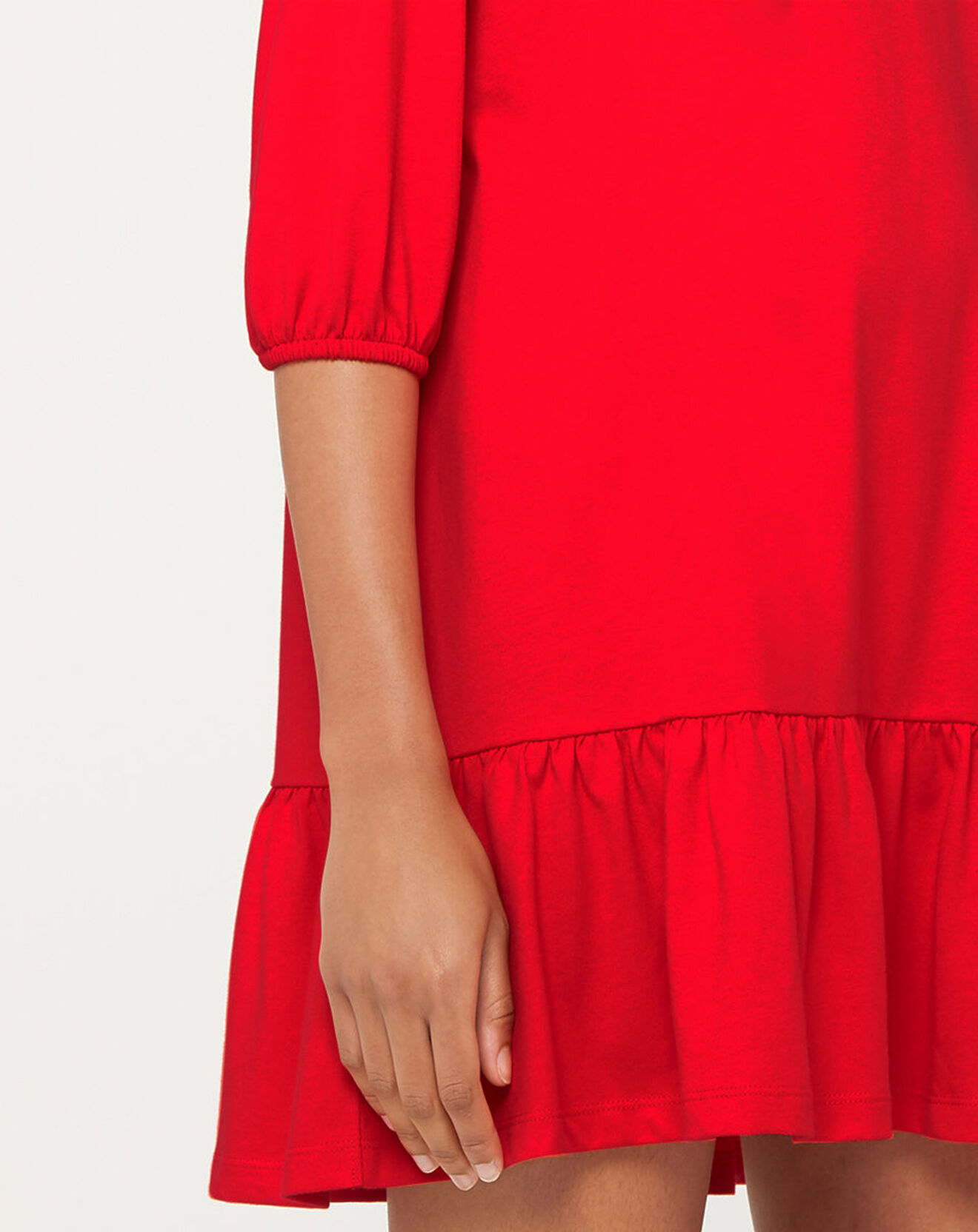 Tommy Jeans Robe 100% Coton Bio Homespun Heart rouge