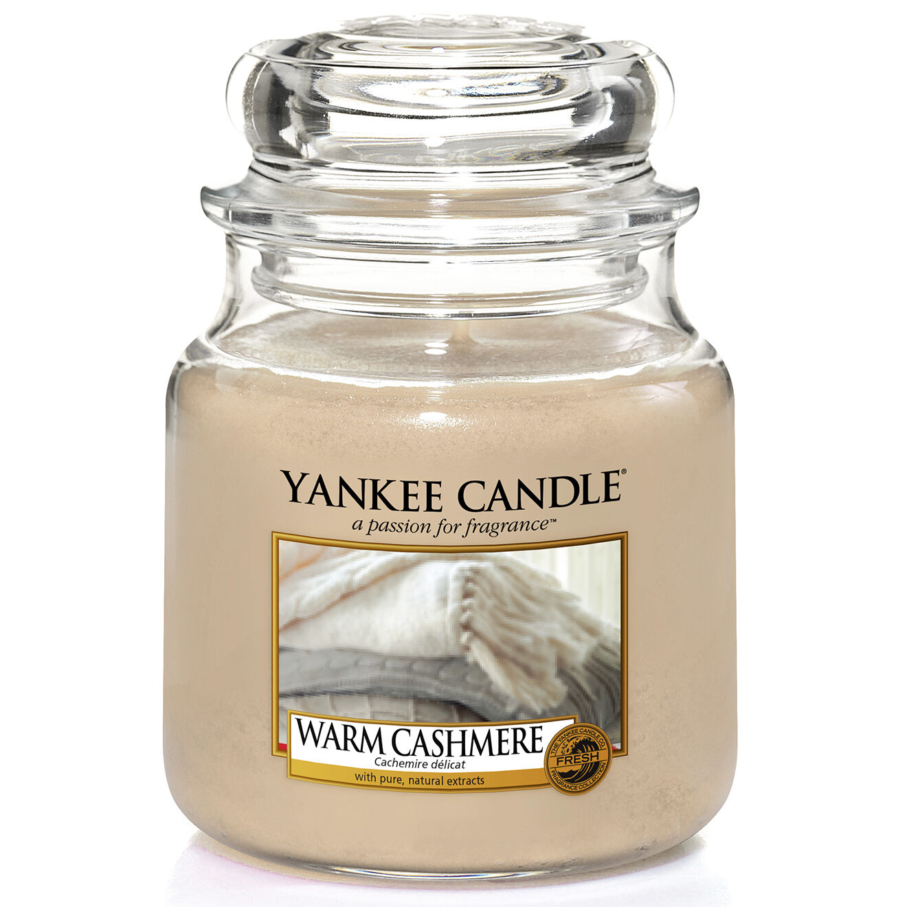 Yankee Candle Bougie parfumée moyenne jarre Cachemire délicat - 65-75h