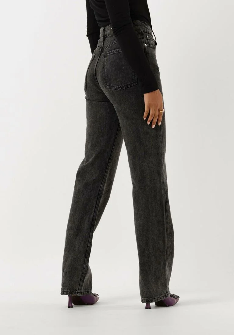 COLOURFUL REBEL zwarte colourful rebel straight leg jeans jones mid rise straight leg denim pants
