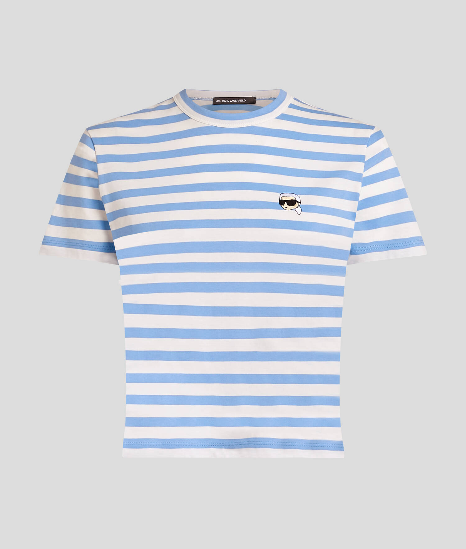 T-SHIRT BOXY À RAYURES IKON - Rayure ultra-marine-crème