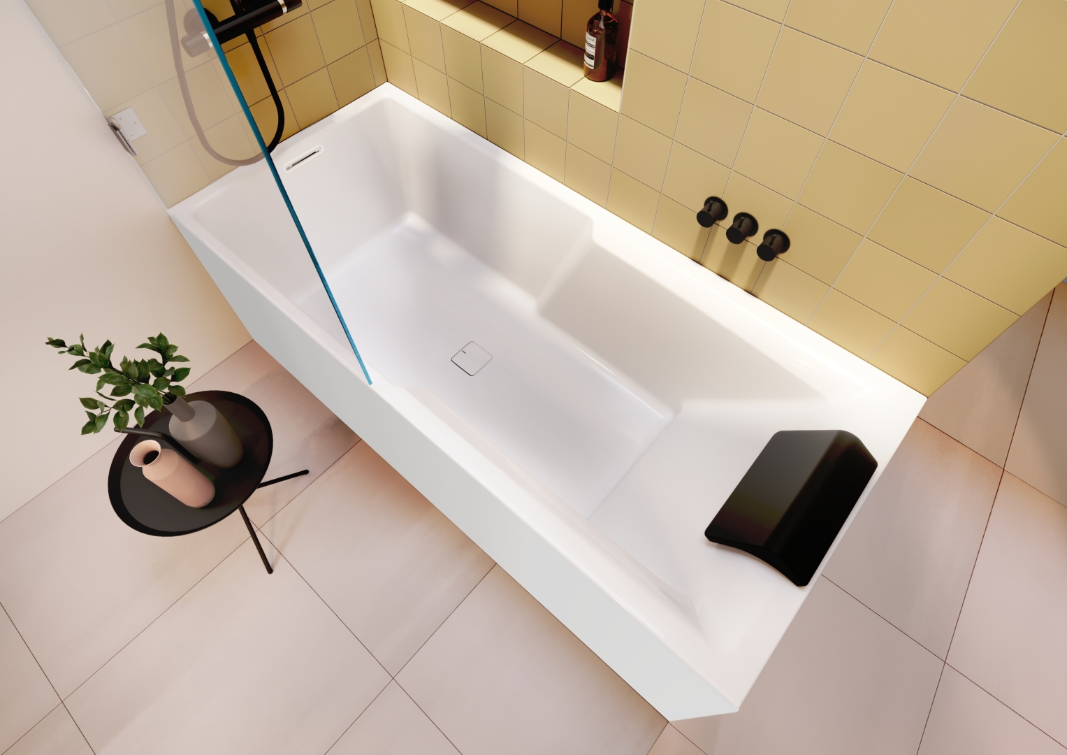 Riho Still Shower half vrijstaand ligbad 180x80cm links wit glans