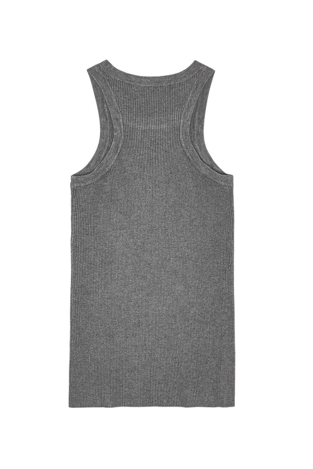Moshi Moshi Mind  Calm rib tanktop - grey melange
