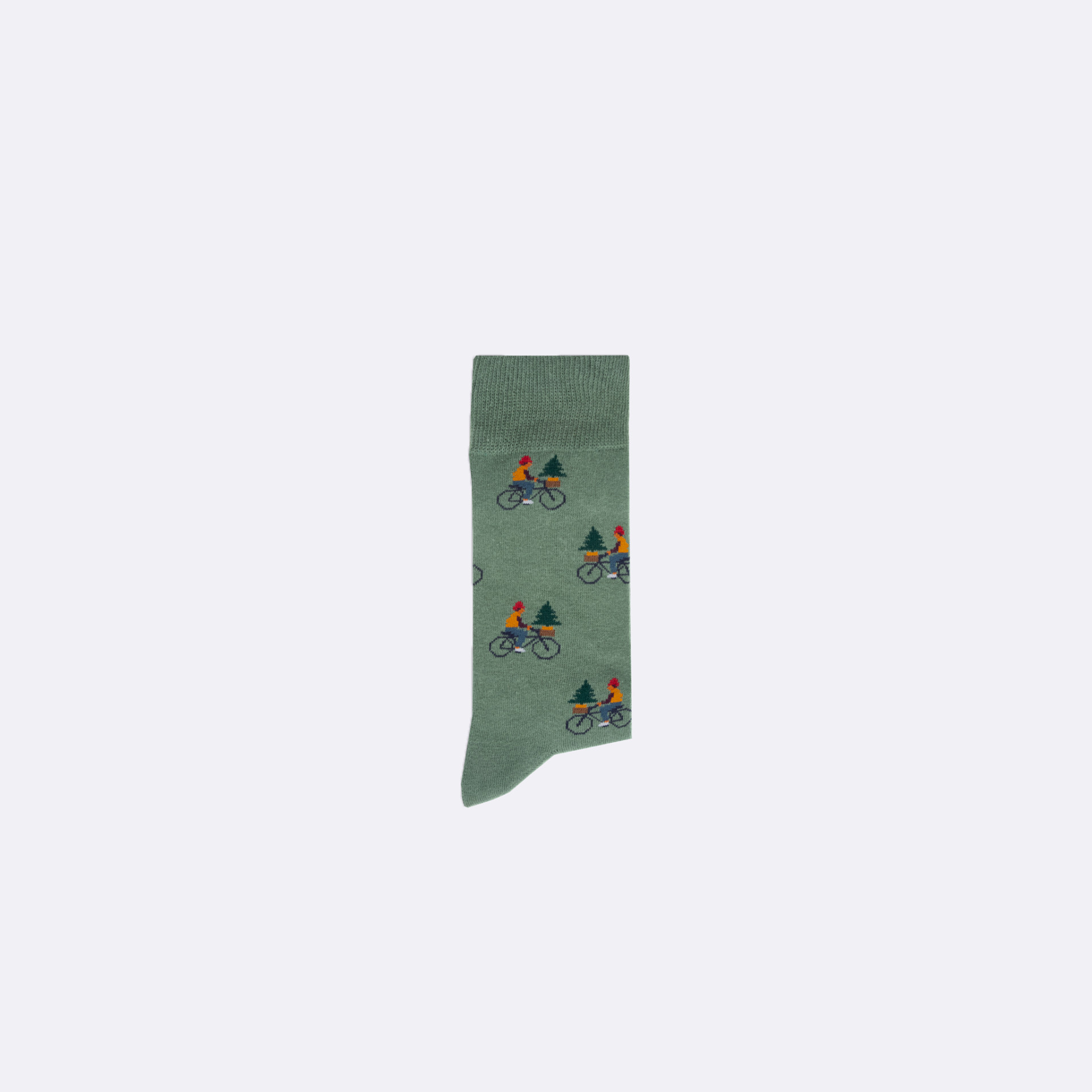 Chaussettes vert foncé & multicolore végan en coton et polyester recyclé - modèle Socks x3
