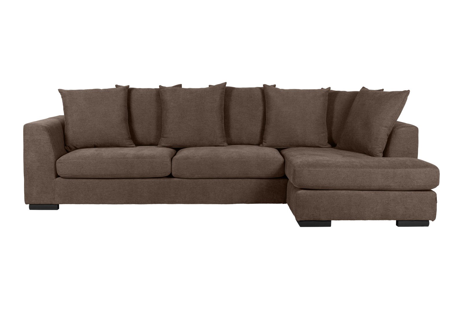 Paso Doble Day Sofa 2,5-seter og divan høyre, I tekstil Salento Mole, Valnøtt ben i tre, EU komfort. Promotion