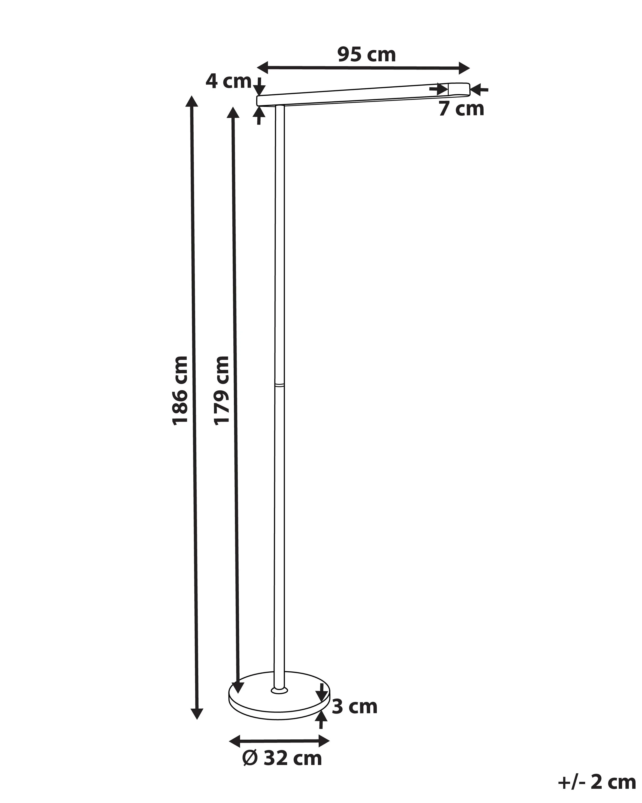 LED staande lamp PERSEUS Metaal Wit