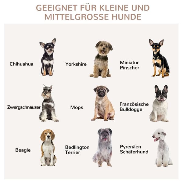 Hundebur, Dyrebur I Tre, Dyrebur For Mellomstore Hunder, Hundehus Med Pute, Hundeboks, Naturlig Tre + Kremhvit, 82,5 X 57 X 72 Cm