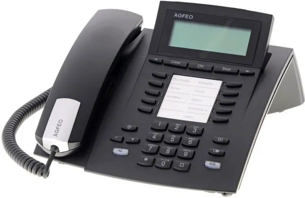AGFEO ST 42, Analog telefon, 1000 entries, Nummervisning, Sort