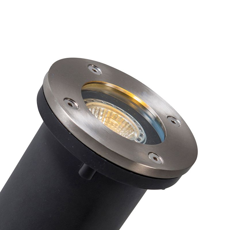 Smart grondspot RVS incl. WiFi GU10 IP65 - Basic Round