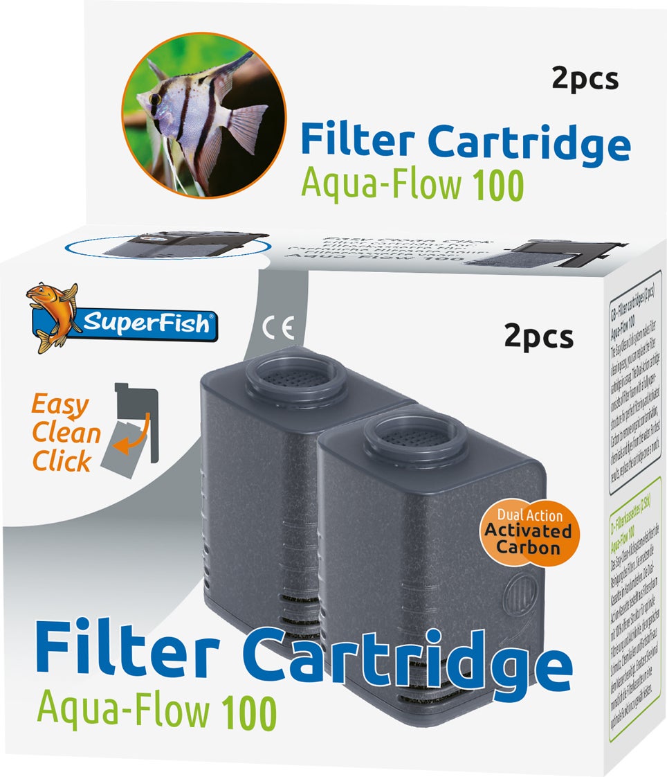 SuperFish aquarium filter cartridge Aqua-Flow 100 2 stuks