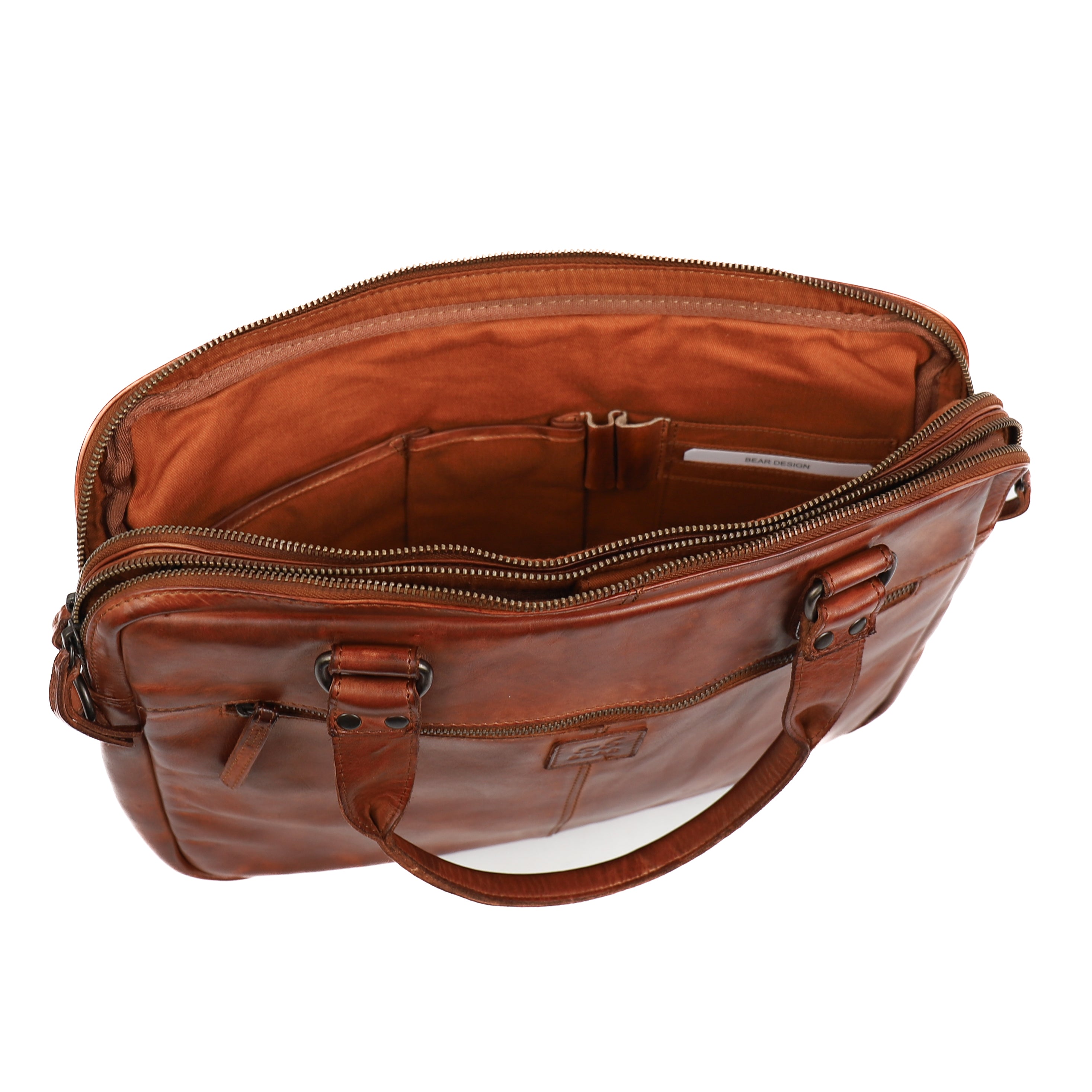 Laptoptas 'Teun' cognac - CL 41022 Cognac