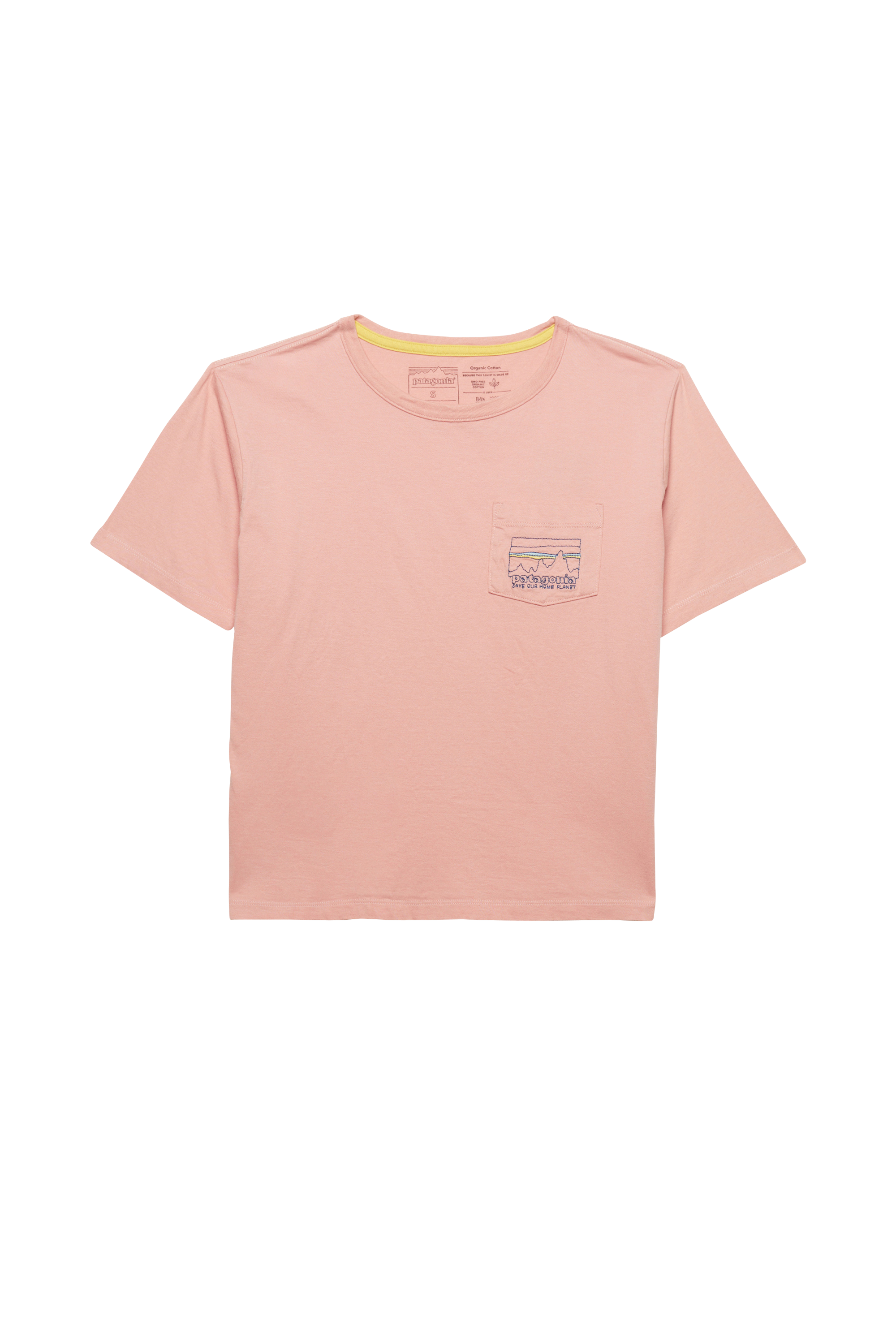 PATAGONIA t-shirt '73 Skyline Organic Easy Cut pocket Rose