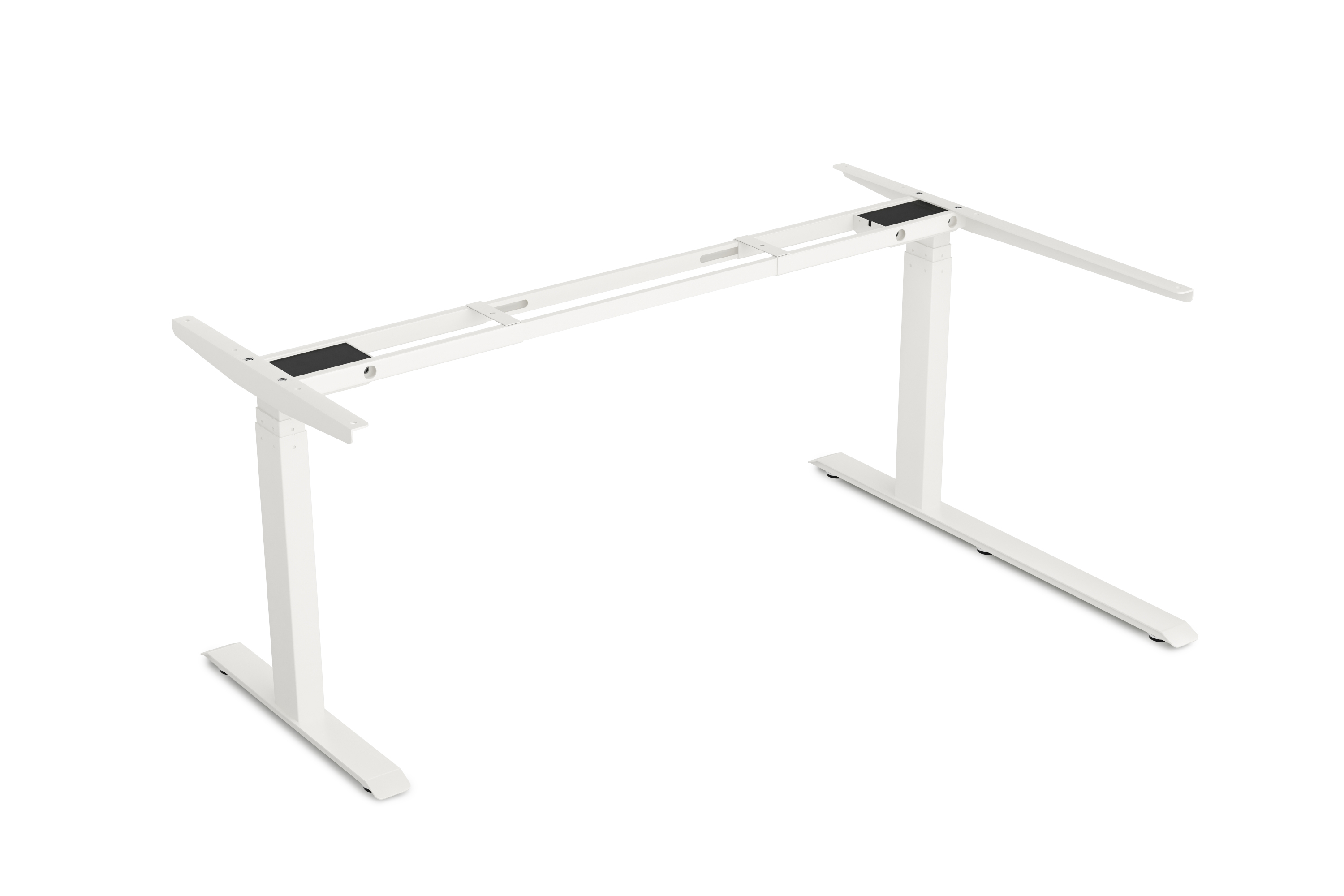 Stehpult Eckschreibtisch elektrisch PREMIUM weiss 160 x 110 cm