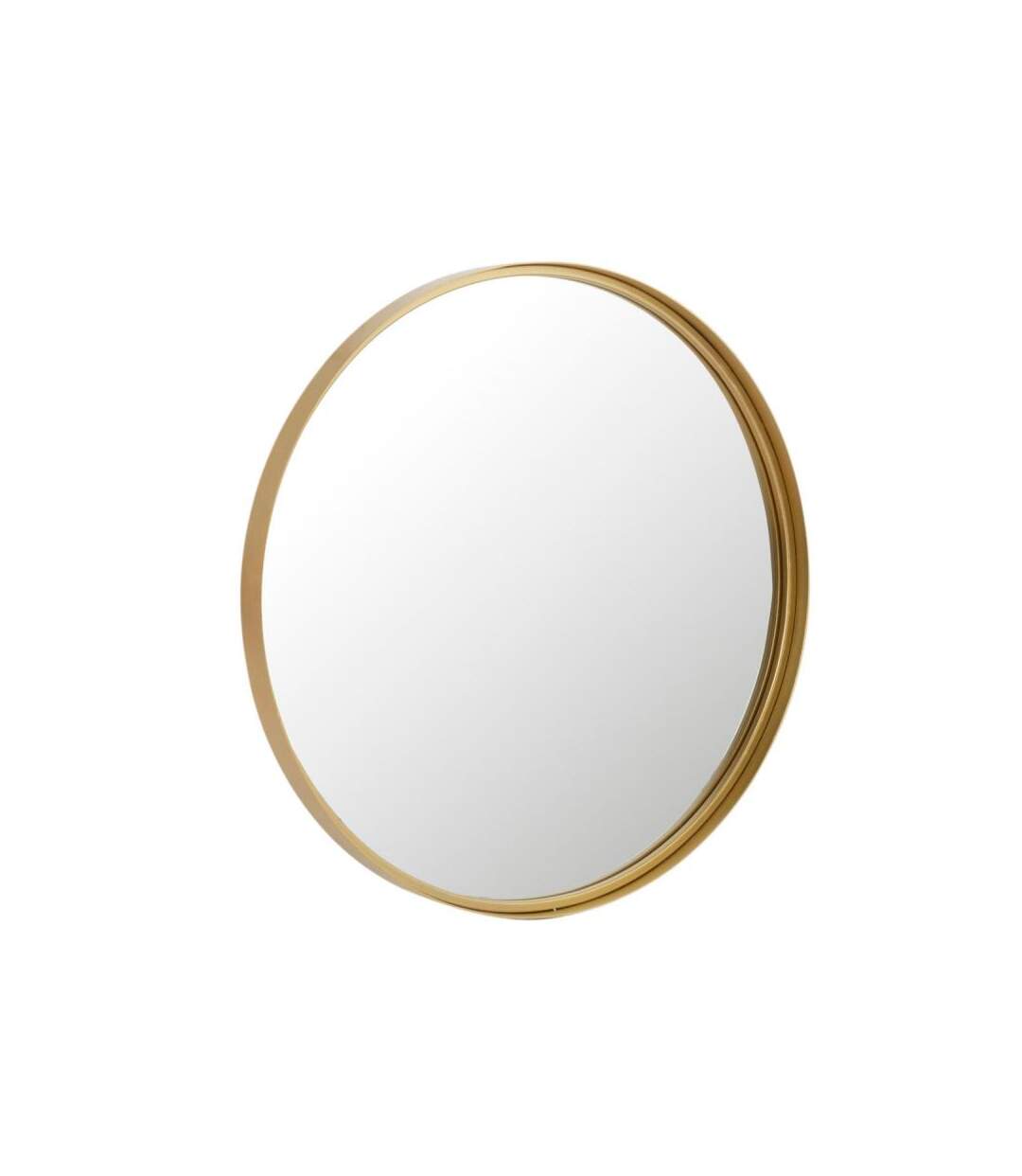Paris Prix - Miroir Mural Rond Design bord Métal 60cm Or