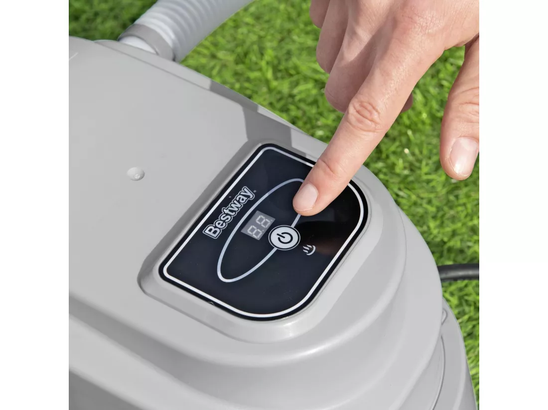 Système de Chauffage Électrique Bestway 42,6x26,6x18,7cm pour Piscines Démontables de 1.520-17.035L Température Maximale de 40°C