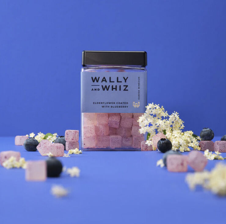 Wally and Whiz Hyldeblomst med Blåbær - regular cube 240 gr Blå