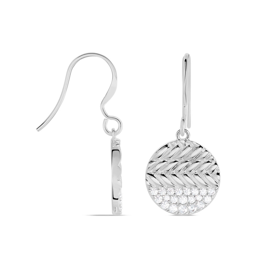 Boucles D'oreilles Pendantes Argent Henrick Oxydes De Zirconium