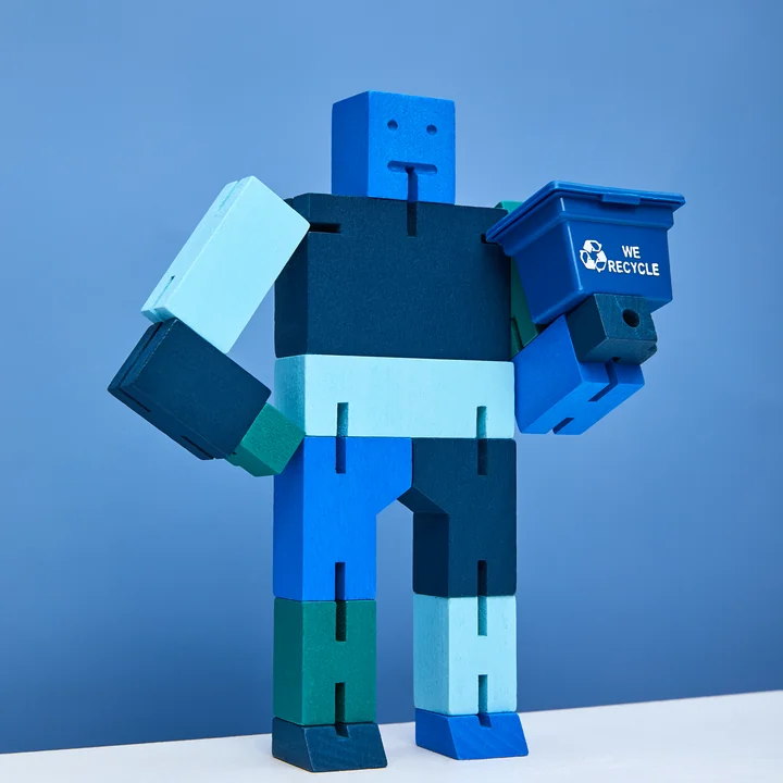 Areaware - Cubebot, klein, blau